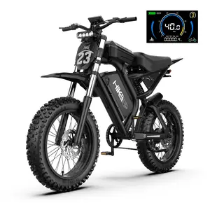 HIKEEP K6-T Adult Electric Bike, 16/20 Inch Fat Tire Ebike, 750W/Peak 1500W Motor, 48V15.6AH Detachable Battery, 4 Riding Modes Dirt Bike Mountain E Bike
