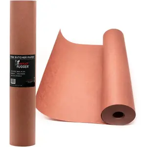 Pink Butcher Paper Roll-18 In by 175 Ft (2100 In) - Food Grade BBQ Butcher Paper for Smoking Meat - Unbleached, Unwaxed, Uncoated - Made in USA