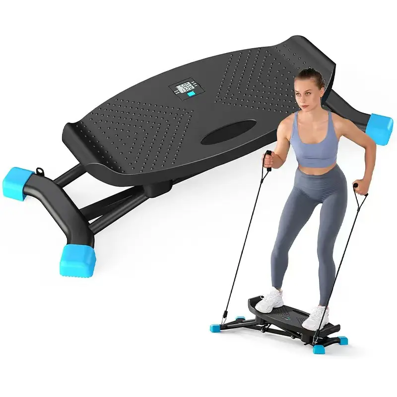 Multi-Function Mini Ski Exercise Board - Full-Body Home Fitness Trainer with Resistance Ropes, Portable Indoor Balance & Strength Training Equipment