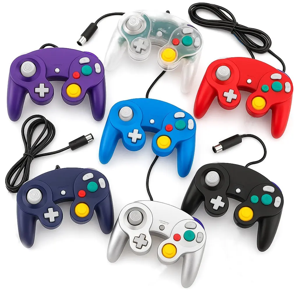 TekDeals Wired Controller Gamepad for Nintendo GameCube, Wii and Wii U, Classic NGC Layout with Rumble and 6 ft Cable, Multiple Colors
