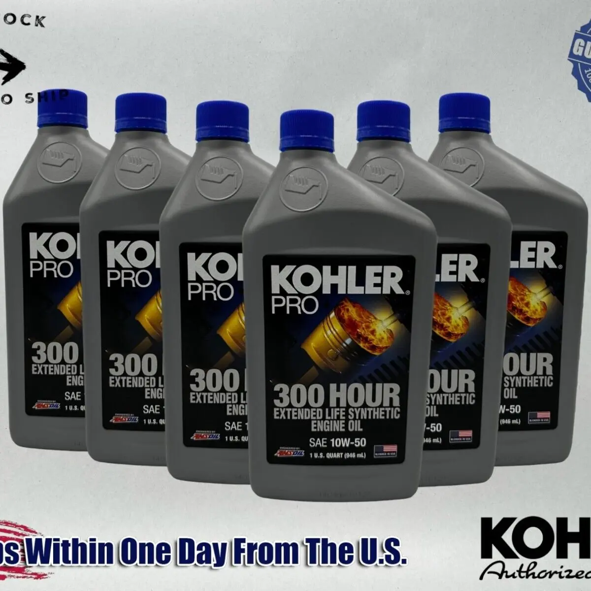 Kohler Genuine OEM Pro SAE 10W-50 Extended Life Synthetic Oil 25 357 72-S-6PACK