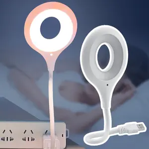 High-Tech Voice-Activated USB LED Lamp, Built-in Intelligent Voice Recognition, Flexible Hose Bedside Reading Light with 3 Adjustable Brightness Levels, Foldable Bendable Space-Saving Desk Lamp (1Pc)