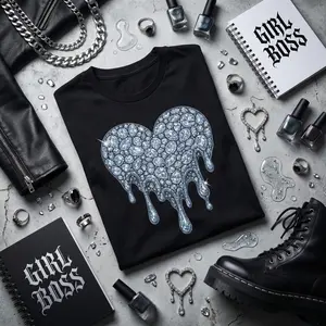 Dripping Gemstone Heart T-Shirt
