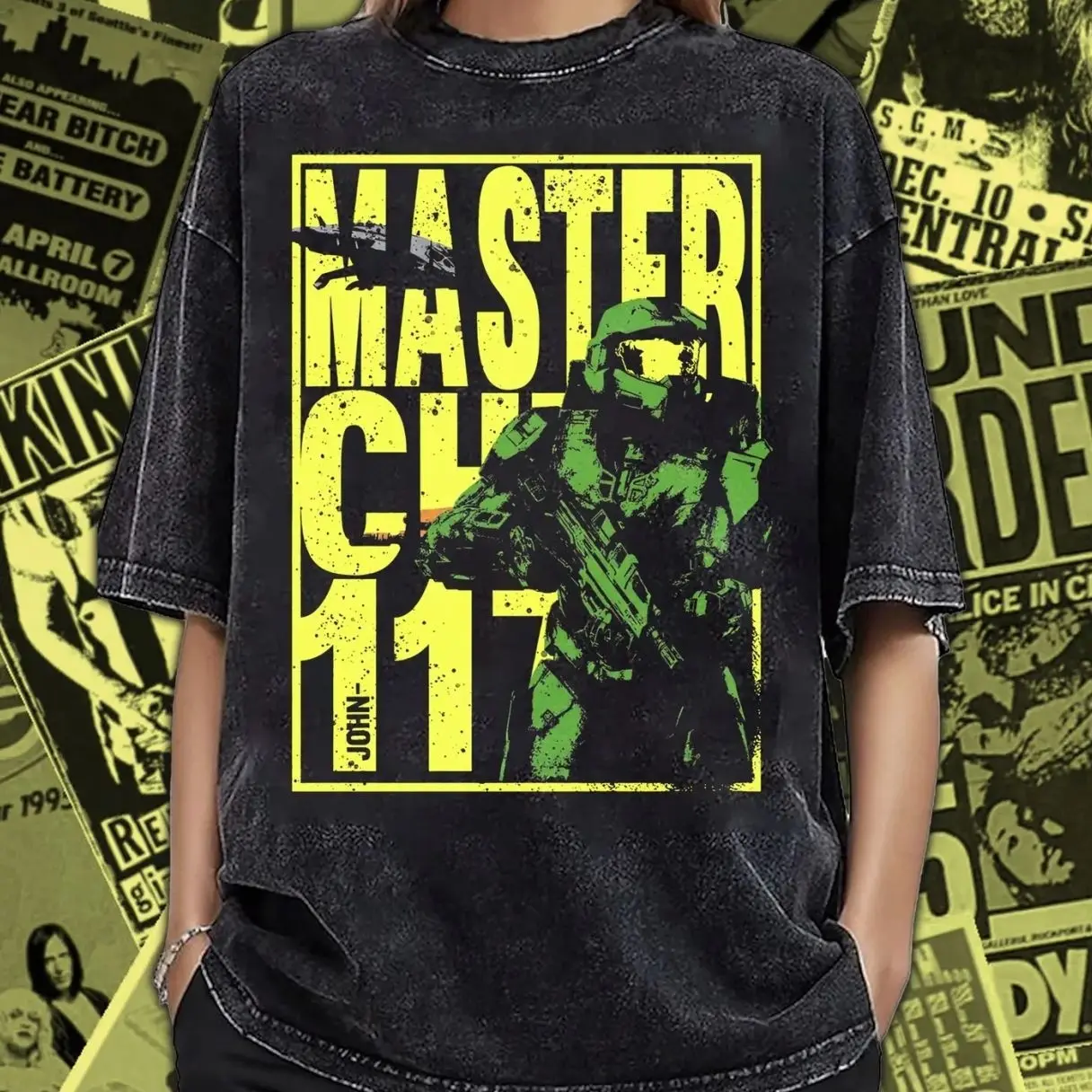 Master Chief Graphic T-Shirt — Retro Halo Gamer Tee P96