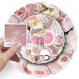 【In Stock & Fast Shipping】50 PCS Pink Ins-Style Stickers - Cute, Stylish & Stress-Relief DIY Decals, Waterproof & Anti-Yellowing, Great for Phone Cases, iPads, Laptops, Luggage, Journals & Phone Accessories - Perfect as a Thoughtful Gift!