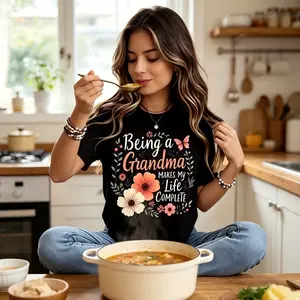 Cute Grandma Quote Floral Tee for Women | Proud Grandma Shirt#Proud Grandma Floral Women’s Tee