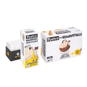 Poetry for Neanderthals by Exploding Kittens Bundle - Base Game + More Cards Box 1 Expansion - A Hilarious Word Game for Family Game Nights - Ages 7+