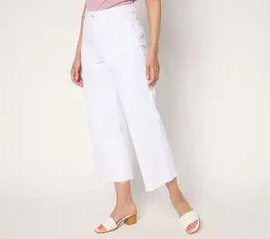Me by Jennie Garth Petite Dodge White Denim Crop Pant
