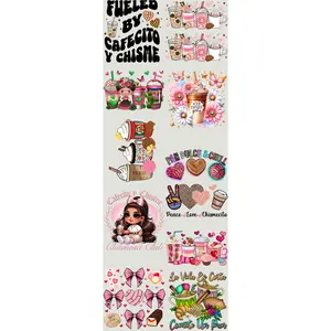 G16 Cafecito Y Chisme Gangsheet with 12 DTF Transfers