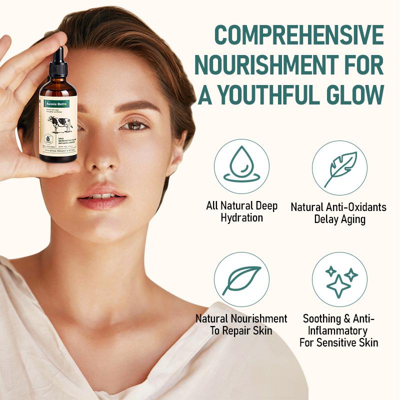 Aussie Betta Australian Pure Beef Tallow Golden Micro Peptide Serum with Niacinamide and Bifida Skin Repair Formula for Fine Lines and Dark Spots No Irritation Visible Results Anti Aging Firming Deep Hydratio