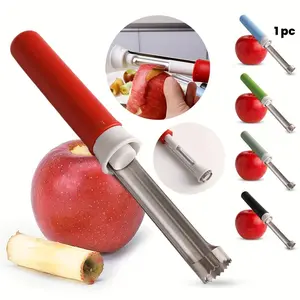 1pc Stainless Steel Apple Corer and Peeler - Dual-Function Fruit Pitter, Ergonomic Handle, Sharp Blades, Ideal for Core Removal and Fruit Separation, Perfect Kitchen Tool, Kitchen Gadget for Thanksgiving/Christmas/Halloween Gifts, Fruit Peeler