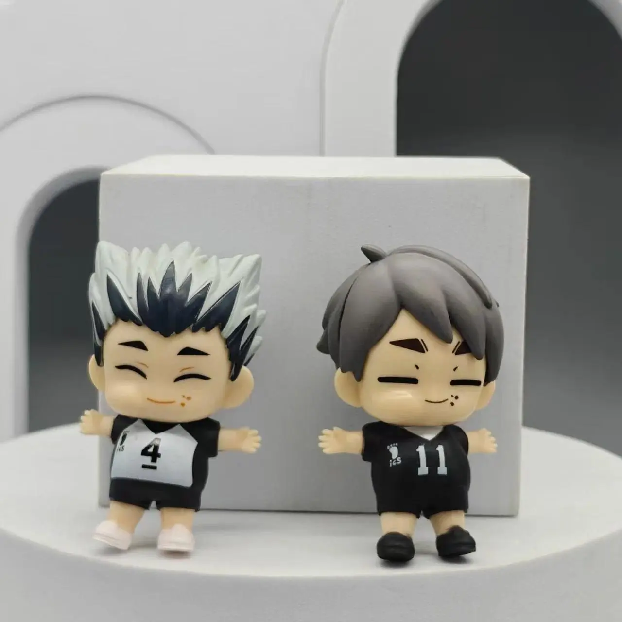 7cm Haikyuu!! PVC Action Figure Set - Anime Character Art Decorative Toy, Hanging Home Decor Collectible Gift for Kids (Shoyo, Kenma, Bokuto, Tsukishima), Anime Set