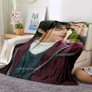 Hwang In Yeop Soft Flannel Blanket Kd Star Poster Blanket Sofa Bed Bedroom Living Room Portable Home Travel Break Blanket