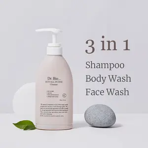 Dr. Bio Eco All-in-One Cleanser (17.6 oz/500ml)| Hydrating Unscented Korean Body Wash, Ceramide Moisturizes Sensitive Skin using Probiotics & CICA, Face Cleanser, Shampoo, Newborn Baby Cleanser