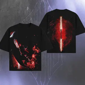 Maul Walker Double Printed Oversize Lightweight TV Show Graphic Top Cotton Gift T-Shirt For Comic Lover, Gift T-Shirt For Movie Lover Men's Regular Fit Floral Print Tee streetwear