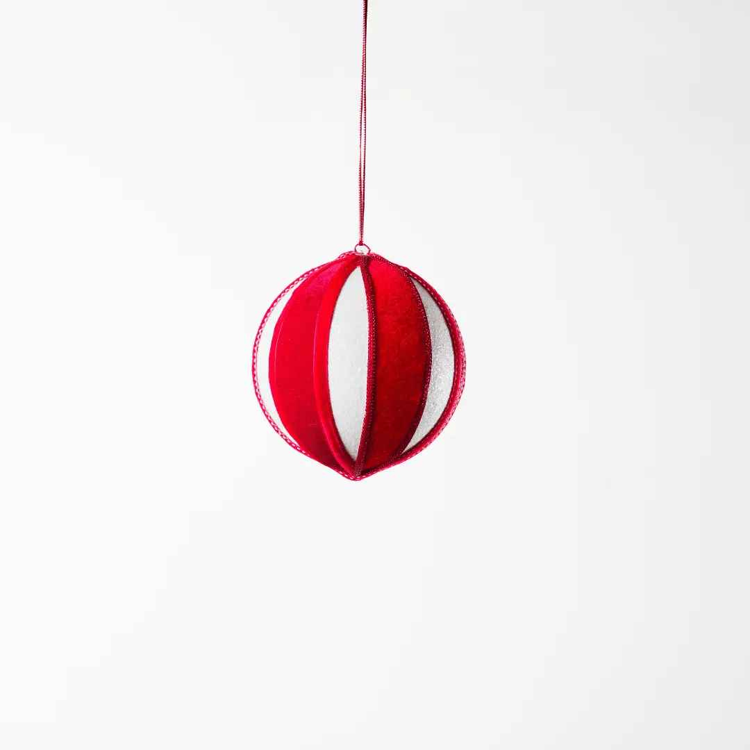 Striped Ball Ornament 5"