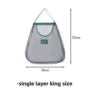 Kitchen Wall Mounted Hollow Out Multifunctional Single Layer Large Size Storage Bag for Fruit Vegetable Ginger Garlic