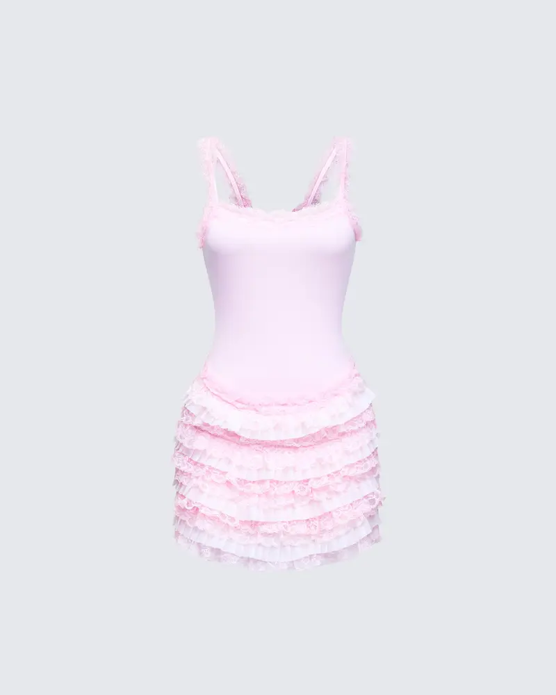 knee length dresses for ladies Pink Summer Dress
