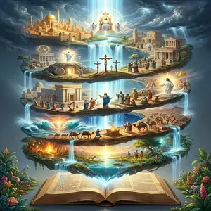 Diamond Painting Featuring Biblical Themes And Faith, a Diamond Painting Kit Without a Frame, Frameless Design, Includes Full Round Diamonds And Tools, Suitable for Beginners And Adults, Home Wall Decoration