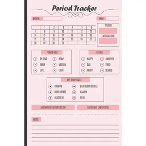 Period Tracker Journal: Menstrual Cycle Log Book for Teens, Tweens, Young Girls.
