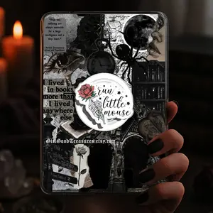 Run Little Mouse Kindle Grip Dark Romance Magnetic Holder Gothic Magsafe Phone Kindle Accessory