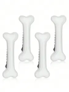 4pcs Bone Plastic Bangs Side Hair Clips, Creative Simple Duckbill Clips for Role Play, Stylish Accessory for Cosplay