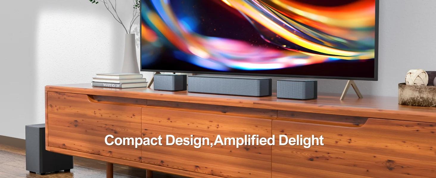 ULTIMEA 5.1 Sound Bar, 352W Surround Sound System for TV, 3D Sound Bars for Smart TV with Subwoofer,Adjustable Surround and Bass, Home Audio Soundbars for TV, HDMI ARC, Poseidon M3T#SummerVibes