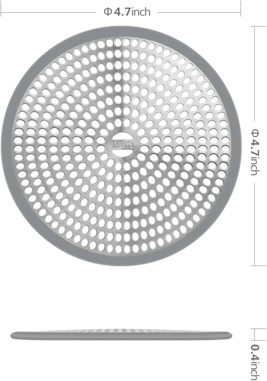 Shower Drain Hair Catcher/Strainer/Stainless Steel and Silicone