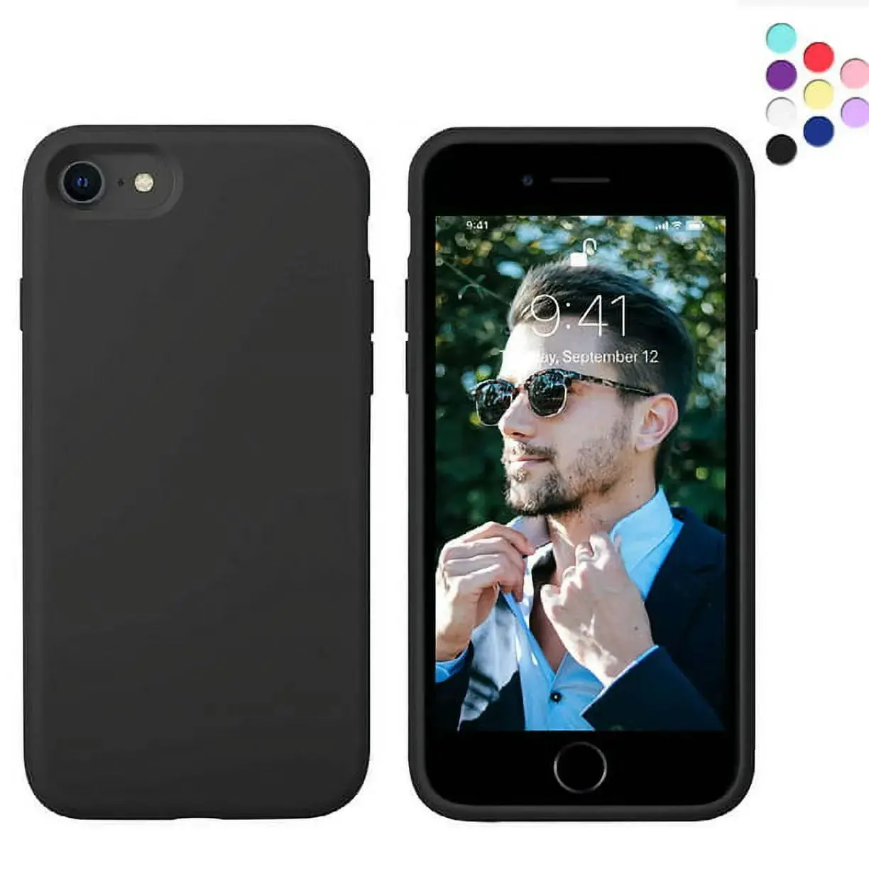 Entronix Case Designed for iPhone SE,8,7 Silicone Case, Protection Shockproof Dustproof Anti-Scratch Case, Liquid Cover Protective Resistance