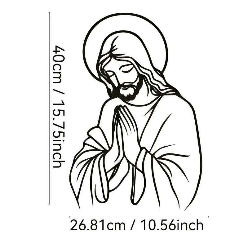 1pc Jesus Metal Wall Decoration, Jesus Metal Wall Art, Lord Metal Wall Decoration, Jesus Metal Wall Decoration, Great Jesus Metal Wall Art, Christian Home Decoration, Perfect for Bedroom Wall Decoration, Metal Laser Cutting Art, Jobin Gift, Easy to Hang