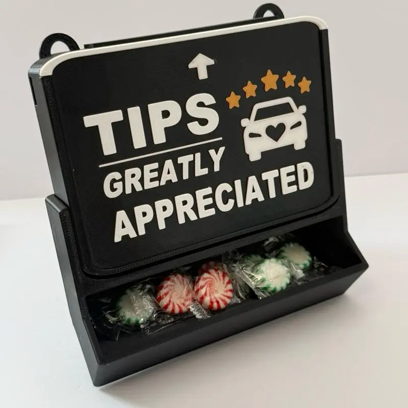 Rideshare Tip Jar, Home Supplies Countertop Storage Organizer for Rideshare Drivers