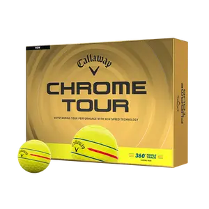 Callaway Golf Chrome Tour 360 Triple Track Yellow Golf Balls