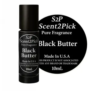 Black Butter Inspired Roll-On Oil - 10ml Alcohol-Free Long-Lasting Oil-Based Fragrance in Travel-Friendly Roller Bottle