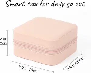 Travel Jewelry Case Small Jewelry Box Jewelry Organizer Storage Case Portable PU Leather Mini Jewelry Travel Case for Girls Womens Earring, Necklace, Rings,Bracelets