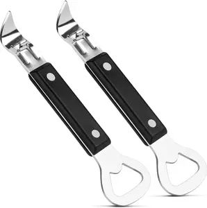 2-Pack Can Punch Opener with Non-Slip Handle Dual Stainless Steel Beer Bottle and Can Openers Rust-Resistant Compact for Kitchen Bar Camping - Kitchenware
