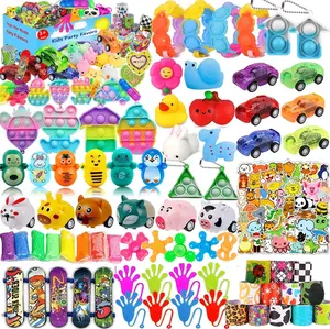 120 Pcs Party Favors for Kids 4-8-12, Pop Fidget Toys, Treasure Box Toys, Classroom Prizes, Pinata Filler Goodie Bag Stuffers, Treasure Chest, Carnival Prizes, Prize Box Toys for Boys Girls