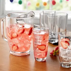 Mainstays 7-Piece Clear Glass Pitcher and Drinkware Tumbler Set