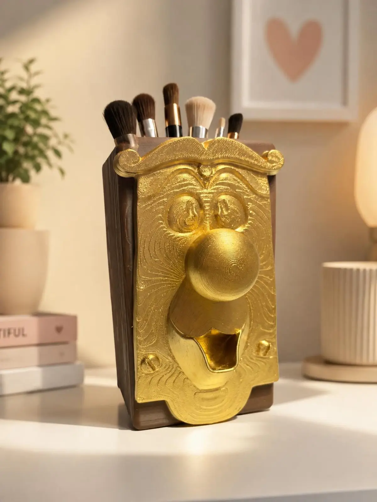 Alice Doorknob Brush & Pen Holder - Makeup Brush and  Pen Holder for Desk or Vanity