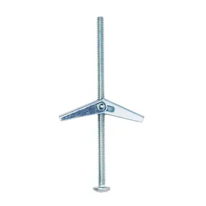 Spring Toggle Bolt Anchors - Heavy Duty Wall Anchors for Hanging Items w/Hollow Walls & More - Stainless Steel Hollow Wall Anchor for Frames, Shelves, Mirrors & More, 10 Pack (1/4" x 6")