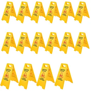 【FathersDayGift】VEVOR 16 Pack Wet Floor Sign, TikTokShopBlackFriday, 25" Caution Signs Wet Floor, Fold-Out Wet Floor Sign Bilingual, Double Sided Wet Floor Cones, Wet Sign Floor Sign for Restaurant Restroom Office Decor Industrial