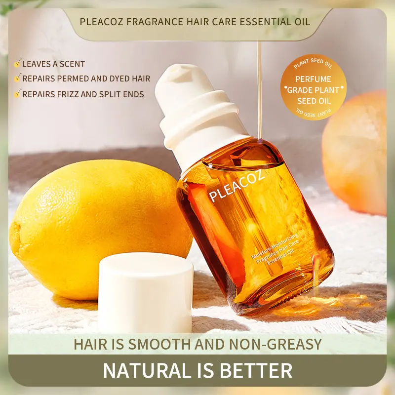 PLEACOZ Unisex Lightweight Hair Oil - Non-Greasy Leave-In Haircare Treatment for Shiny, Vibrant, Silky Locks