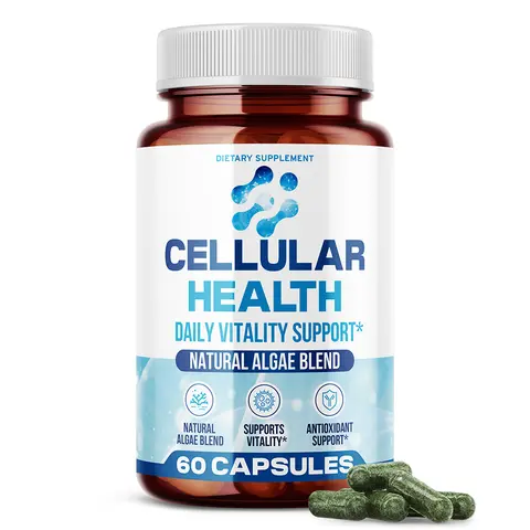 Cell Vitality – Blue-Green Algae – Spirulina & Chlorella – Daily Vitality Support* – 250MG – 60 Capsules – Natural Algae Blend – Made in USA