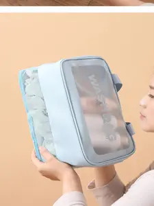 Waterproof Large Capacity Travel Toiletry Bag, Dry Wet Separated Handheld Storage Pouch, Portable Makeup Organizer for Swimming Bathing, Travel Cosmetic Bags