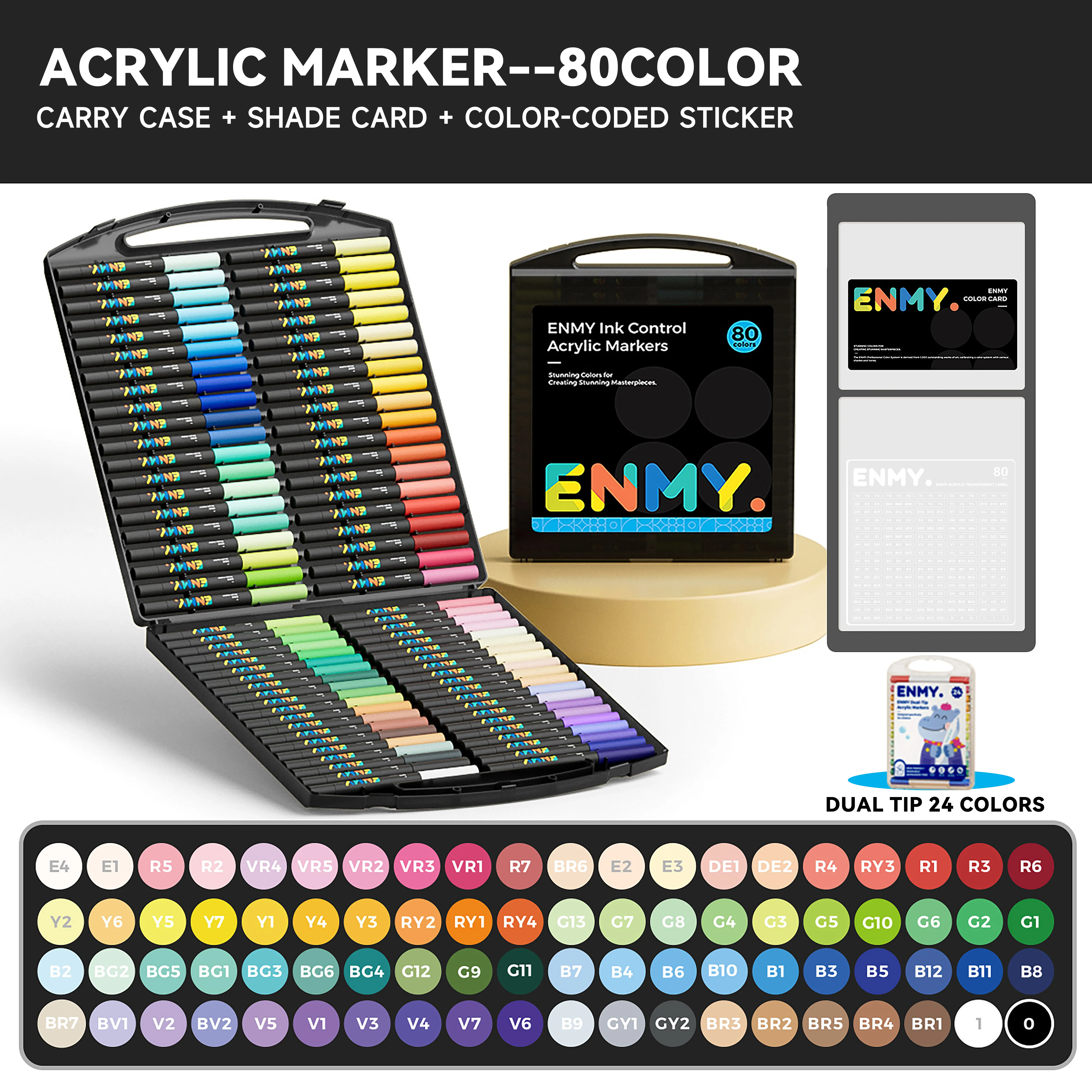 Enmy small black box-80 colors