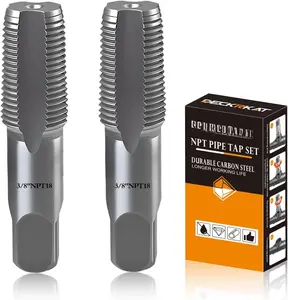 2- 3/8" NPT Pipe Tap - High Carbon Steel Pipe Threading Tool, 18 Threads Per Inch Precision Internal Tap for Plumbers, Mechanics & DIY, with Protective Case.