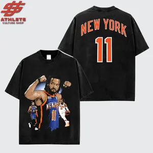 [LEO] Jalen Brunson Vintage Basketball Graphic T-Shirt, New York #11 Hoops Tee, Clutch Guard Streetwear Shirt, Retro Athlete Fan Apparel, Premium Cotton Unisex Sports Tee Gift for Basketball Lovers