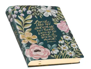 KJV Note-taking Bible, Large Print Special Edition, Journal Space, Reading Plan, Maps, Concordance, King James Version Holy Bible, Ally Dark Teal Floral, 10.8 pt. (KJV Note-taking Loveall Edition) Imitation Leather – Large Print, September 20, 2024