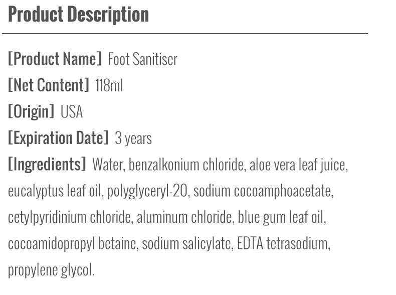 ClearZal Foot Sanitizer Spray with Tea Tree Oil, 4-Ounce Bottle ,Contains natural tea tree oil and aloe vera Long-lasting disinfectant and antibacterial spray [TAP]