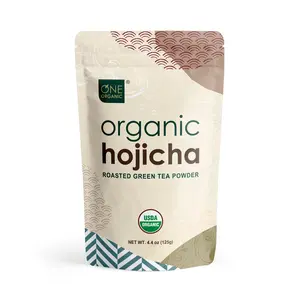 ONE ORGANIC Organic Hojicha Roasted Green Tea Powder 100% USDA Organic Rich Nutty Flavor for Baking & Drinking 4.4 oz