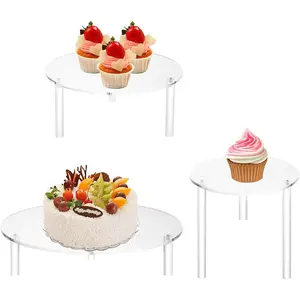 Cupcake Holder for Wedding 3 Tier Cake Display Risers Dessert Stand Rack for Bakery Pizza Home Party Service Decoration Organizer Pedestal Stand